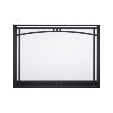 Majestic Manor Arched Overlap Fit Front with ClearVue Mesh in Black