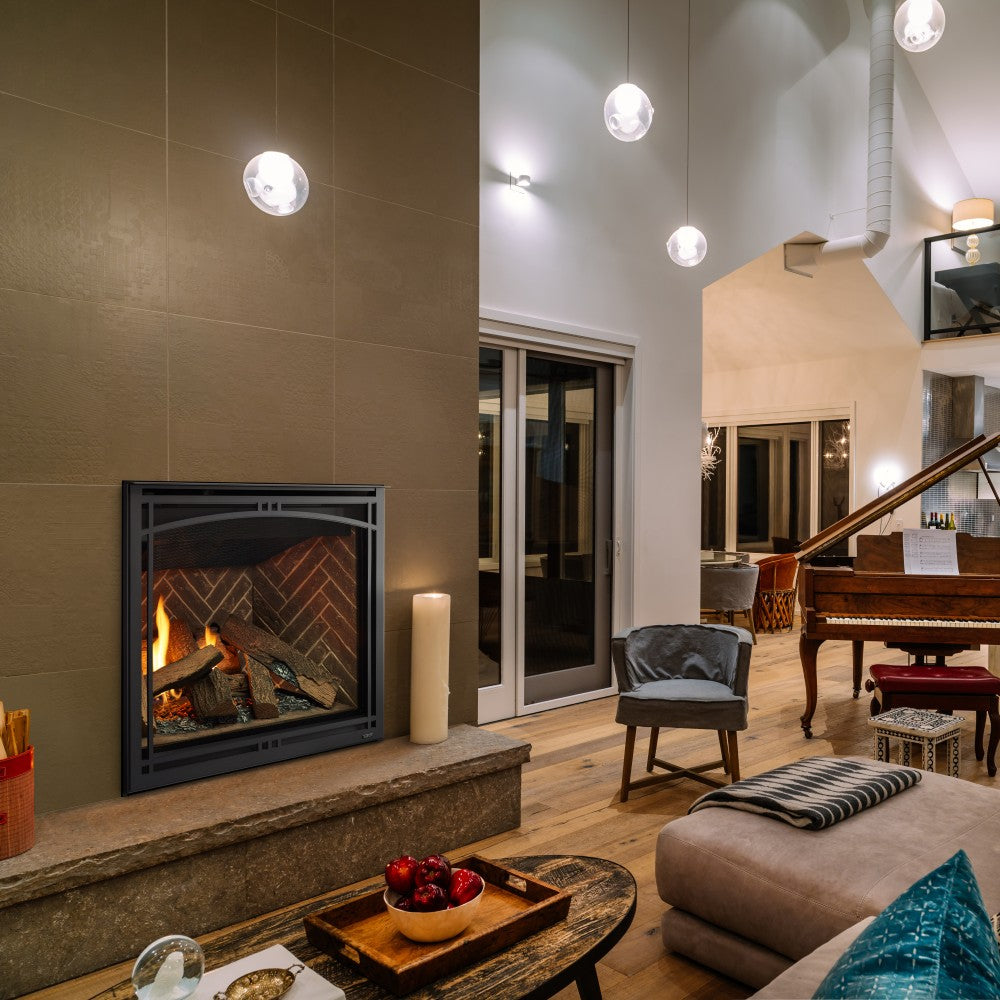 Majestic Meridian 36-Inch Linear Vented Gas Fireplace Lifestyle View