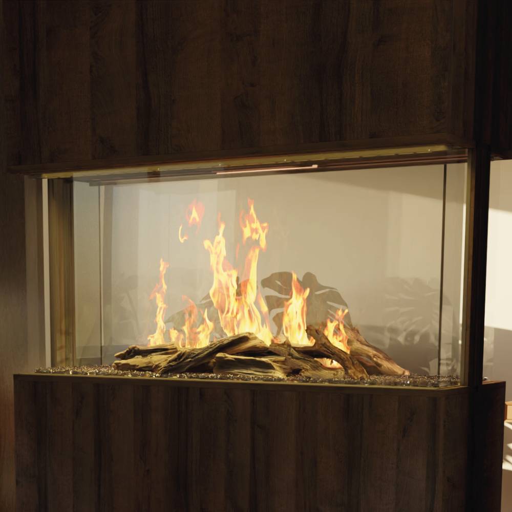 Modern Flames Nova Clear 48-Inch Built-In See-Through Electric Fireplace