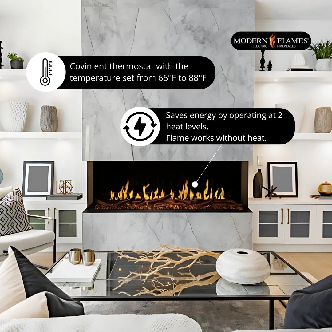 Modern Flames Orion Multi Smart Virtual Electric Fireplace Energy Efficiency