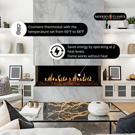 Modern Flames Orion Multi Smart Virtual Electric Fireplace Energy Efficiency