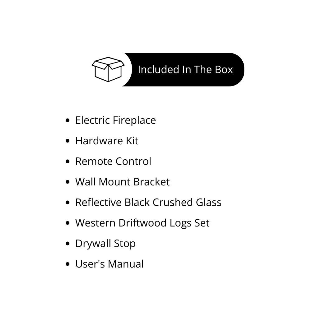 Modern Flames Orion Multi Smart Virtual Electric Fireplace What's Included