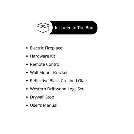 Modern Flames Orion Multi Smart Virtual Electric Fireplace What's Included