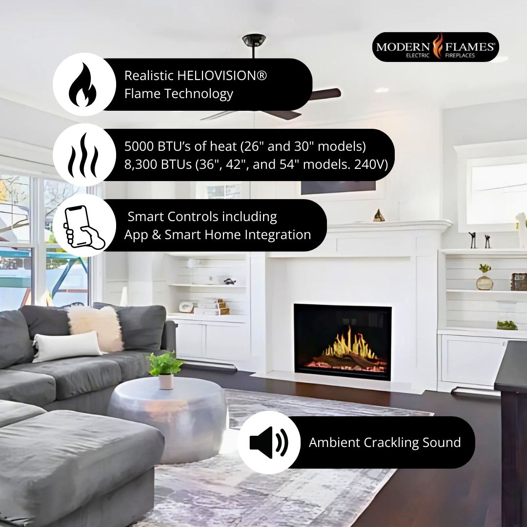 Modern Flames Orion Traditional Fireplace Features