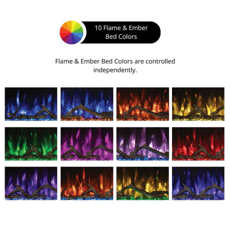 Modern Flames Spectrum Slimline Electric Fireplace Flame Colors