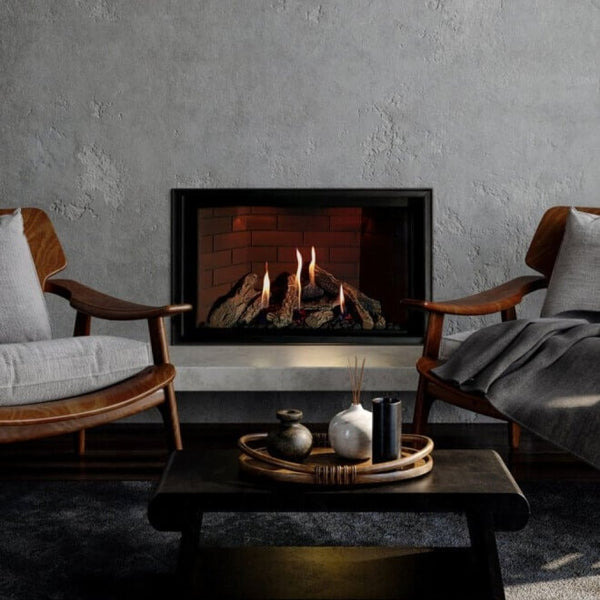 Montigo DelRay Square 34-Inch Direct Vent Full-Load Linear Gas Fireplace