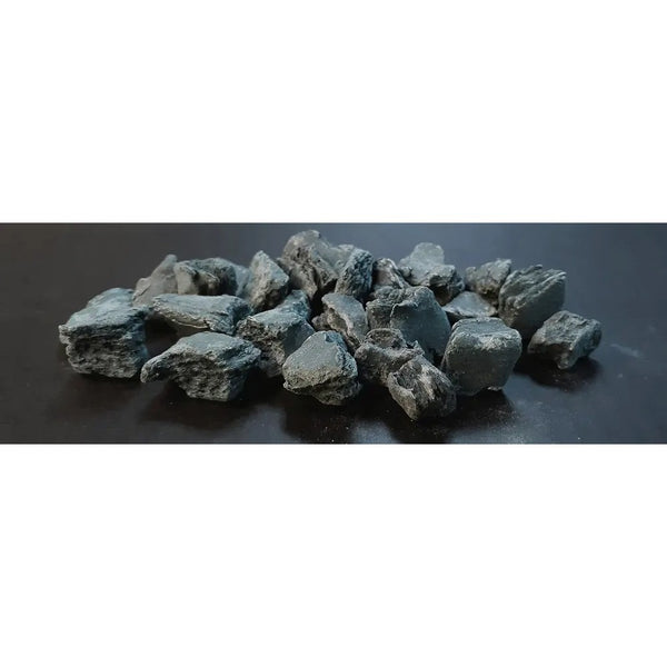 Montigo Media Stones for DelRay Square Gas Fireplace in Grey Coals