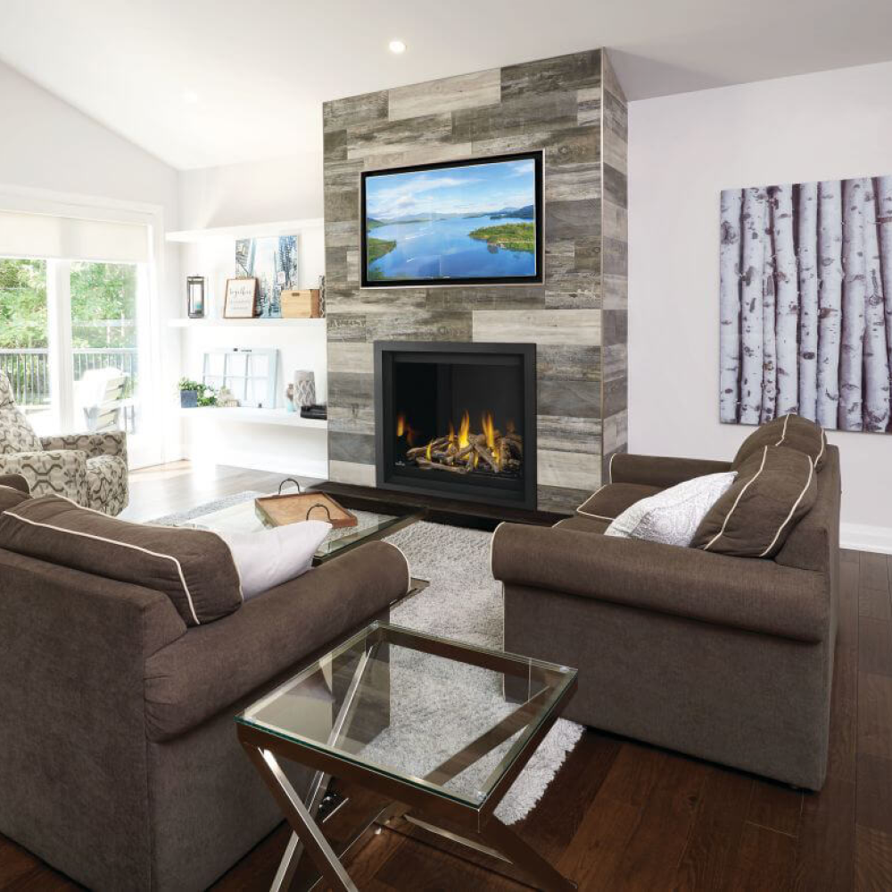 Napoleon Altitude X 42-Inch Gas Fireplace in Traditional Living Room