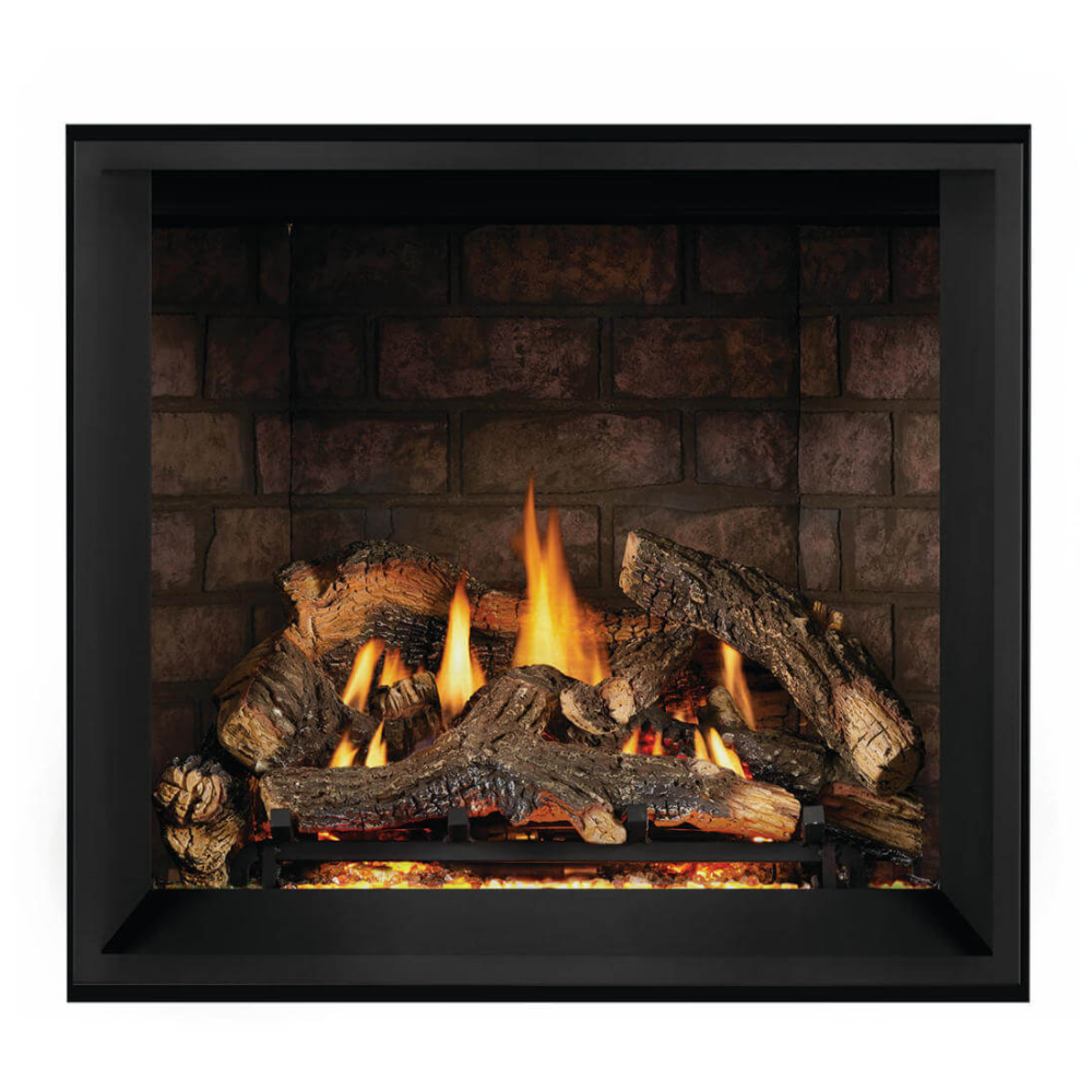 Napoleon Elevation X 36-Inch Gas Fireplace with Split Oak Log Set - Newport Panels