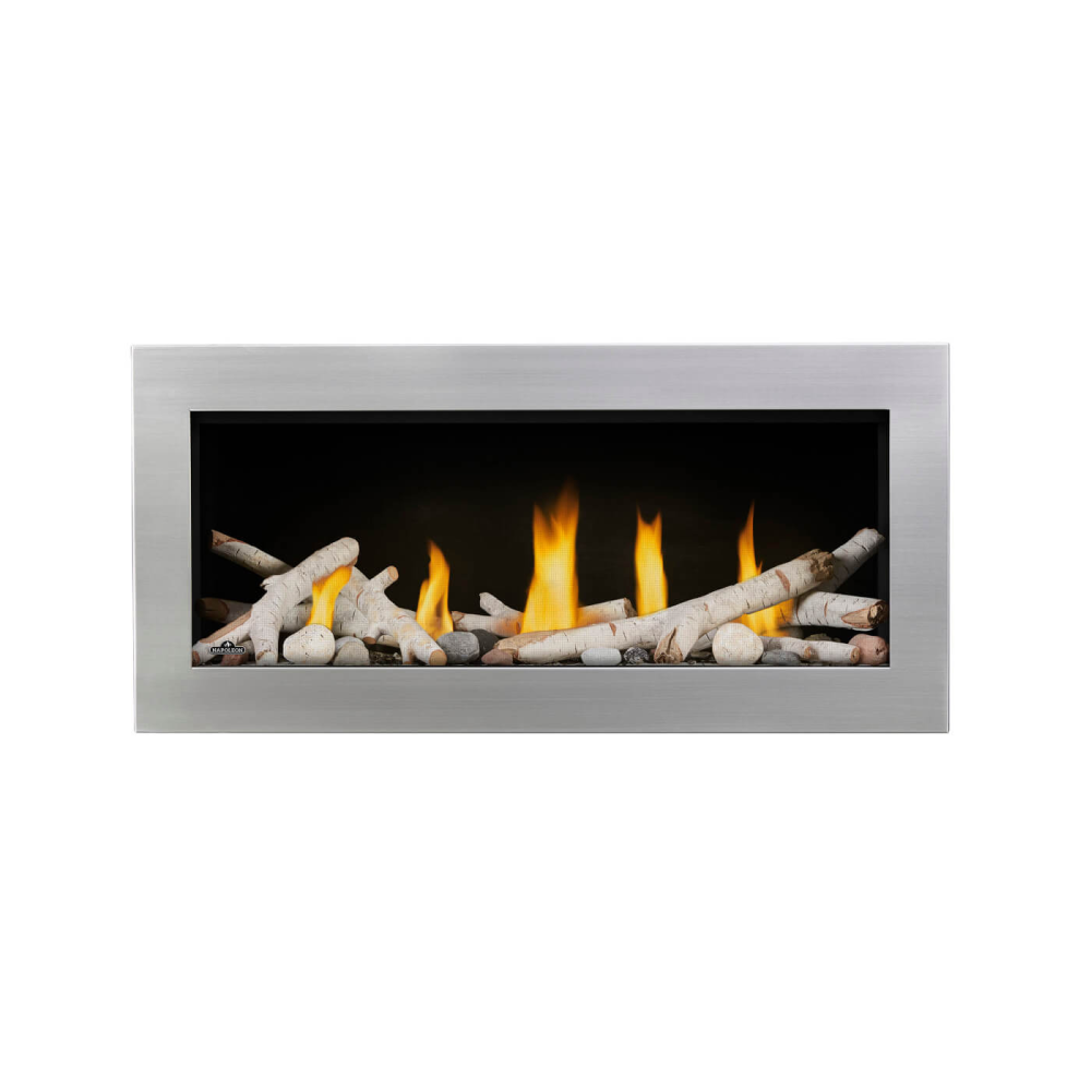Napoleon Vector Linear 38-Inch Gas Fireplace with Stainless Steel Surround