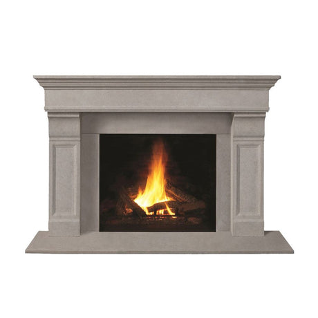 Omega 1110.511 GS Cast Stone Fireplace Mantel Surround in limestone color