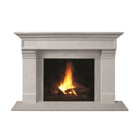 Omega 1111.556 GS 77-Inch Cast Stone Fireplace Mantel Surround in Natural