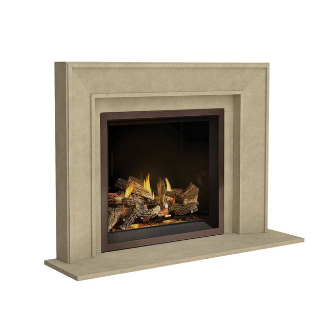 Omega 4116.8 GS Picture Frame Cast Stone Fireplace Mantel Surround in Buff