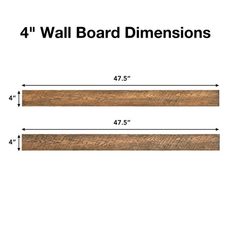 4" Pearl Mantels Honey Roast Wall Board Dimensions