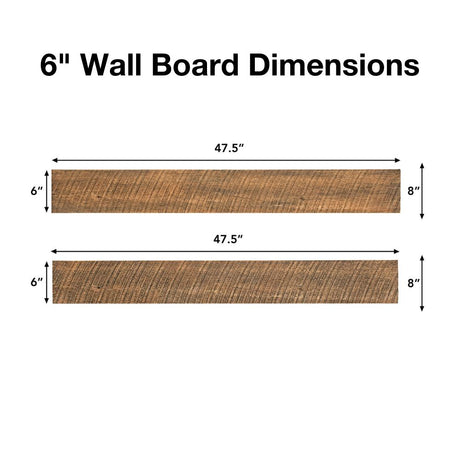 6" Pearl Mantels Honey Roast Wall Board Dimensions