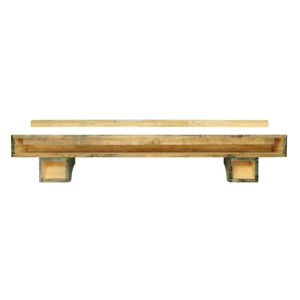 Pearl Mantels Shenandoah Wood Mantel Shelf in Dune Distressed Finish (Backside View)