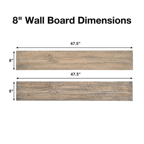 8" Pearl Mantels Tranquility Non-Combustible Wall Board Dimensions