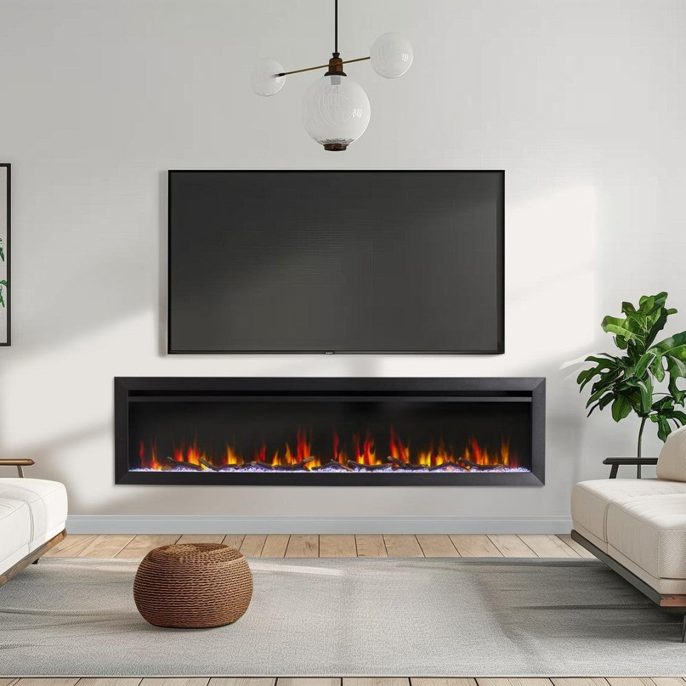 Simplifire Allusion Slim Electric Fireplace in Living Room