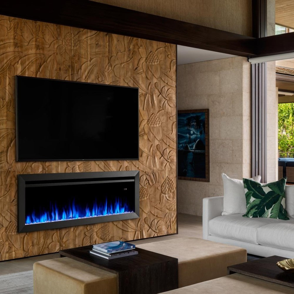 Simplifire Allusion Slim Electric Fireplace in Lobby Resort