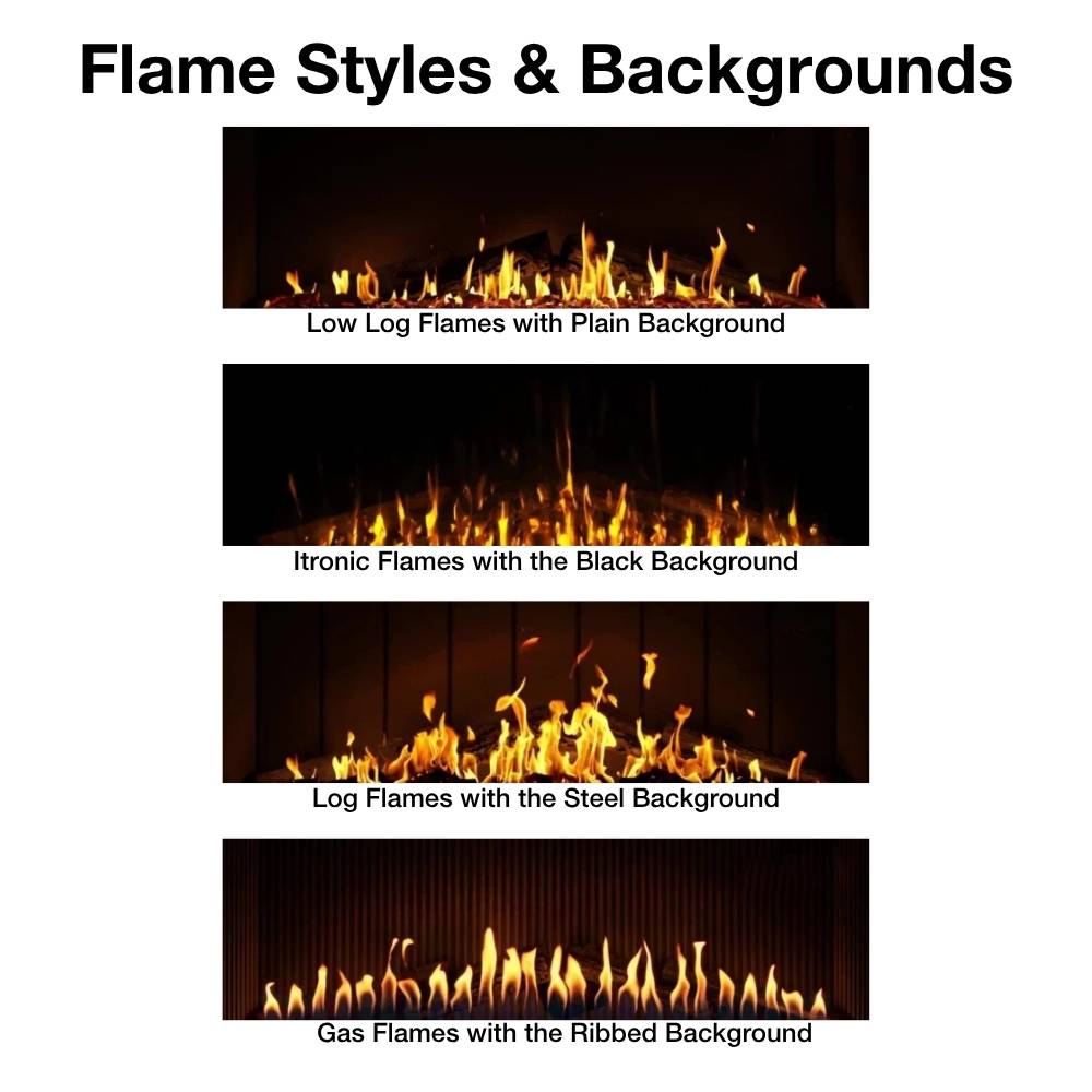 Solution Fires TrueFlame 150 3DX Flame Styles and Backgrounds