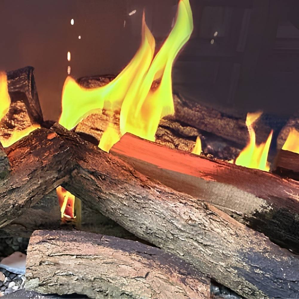 Solution Fires TrueFlame 150 3DX with Real Wood Logs