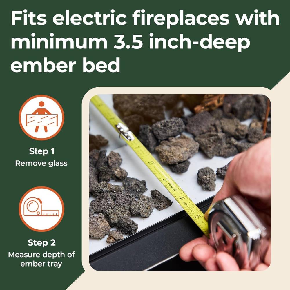 SotaFlame Premium Real Wood Log Set for Linear Electric Fireplaces Installation