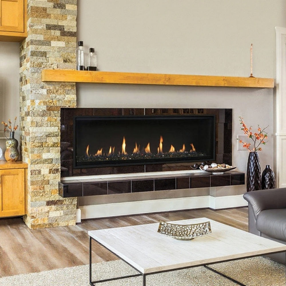 Superior DRL4000 Series Linear Direct Vent Gas Fireplace with Surround