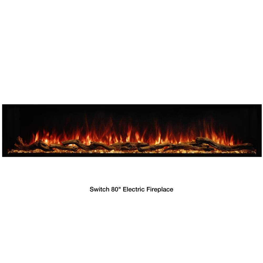 EcoSmart Fire Switch Linear 80-Inch Built-In Electric Fireplace
