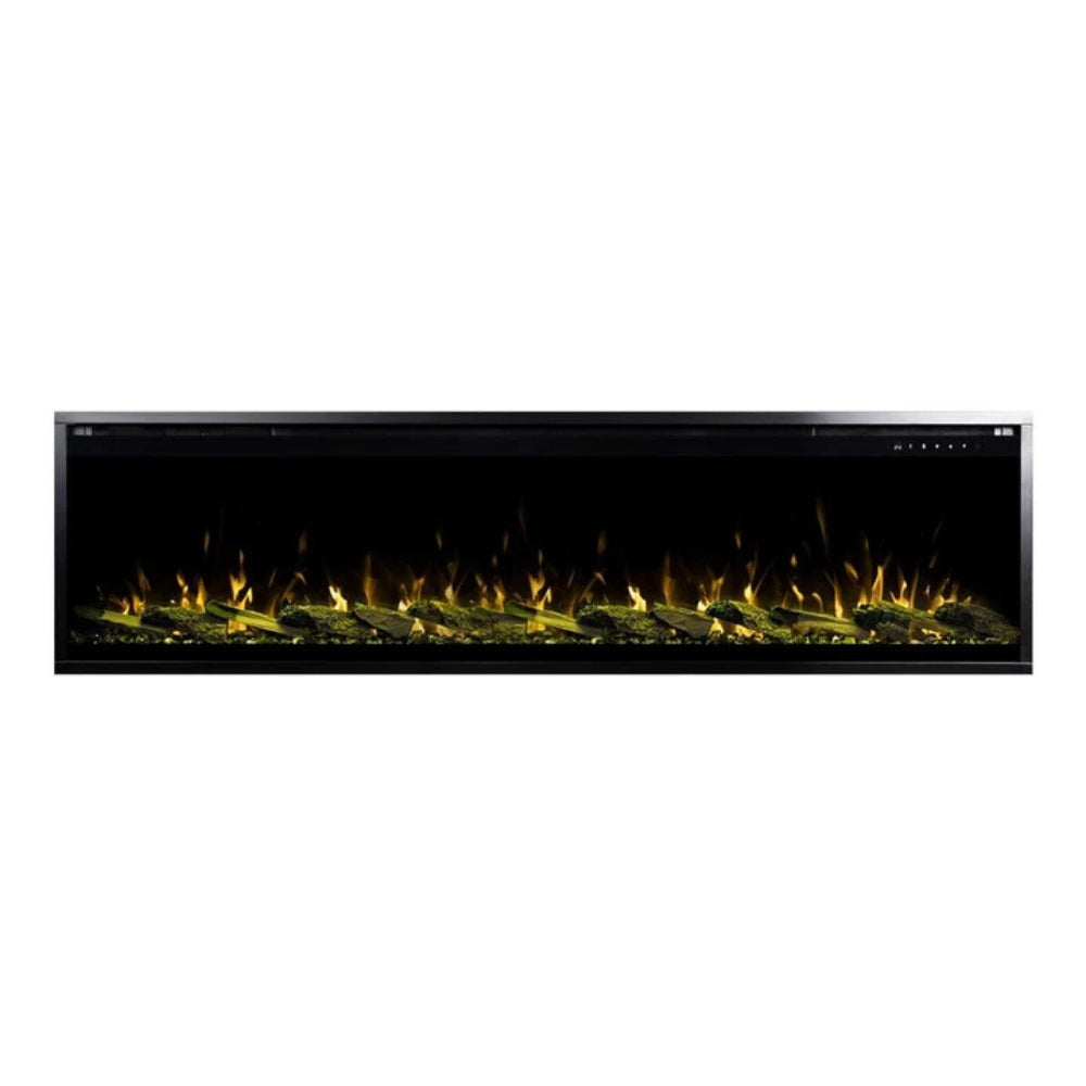 Touchstone Sideline Elite Pro 72-inch Smart Electric Fireplace with yellow flames