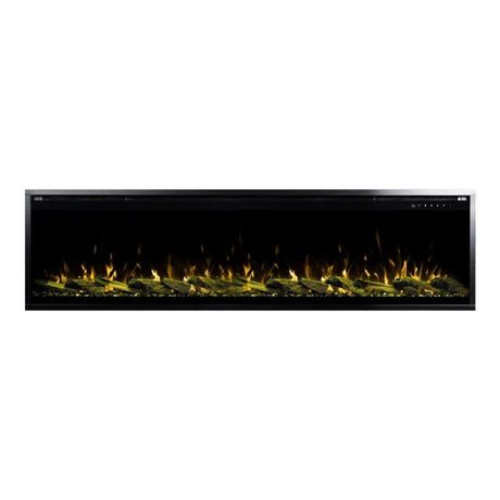 Touchstone Sideline Elite Pro 72-inch Smart Electric Fireplace with yellow flames