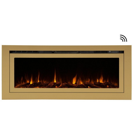 Touchstone Deluxe Gold 50-Inch Built-In Smart Electric Fireplace 86275