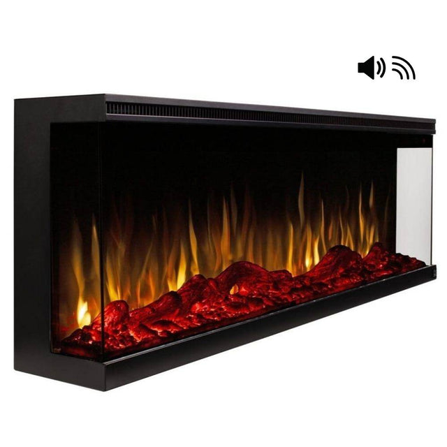Touchstone Infinity Pro 3-Sided Smart Electric Fireplace with Crackling Sound
