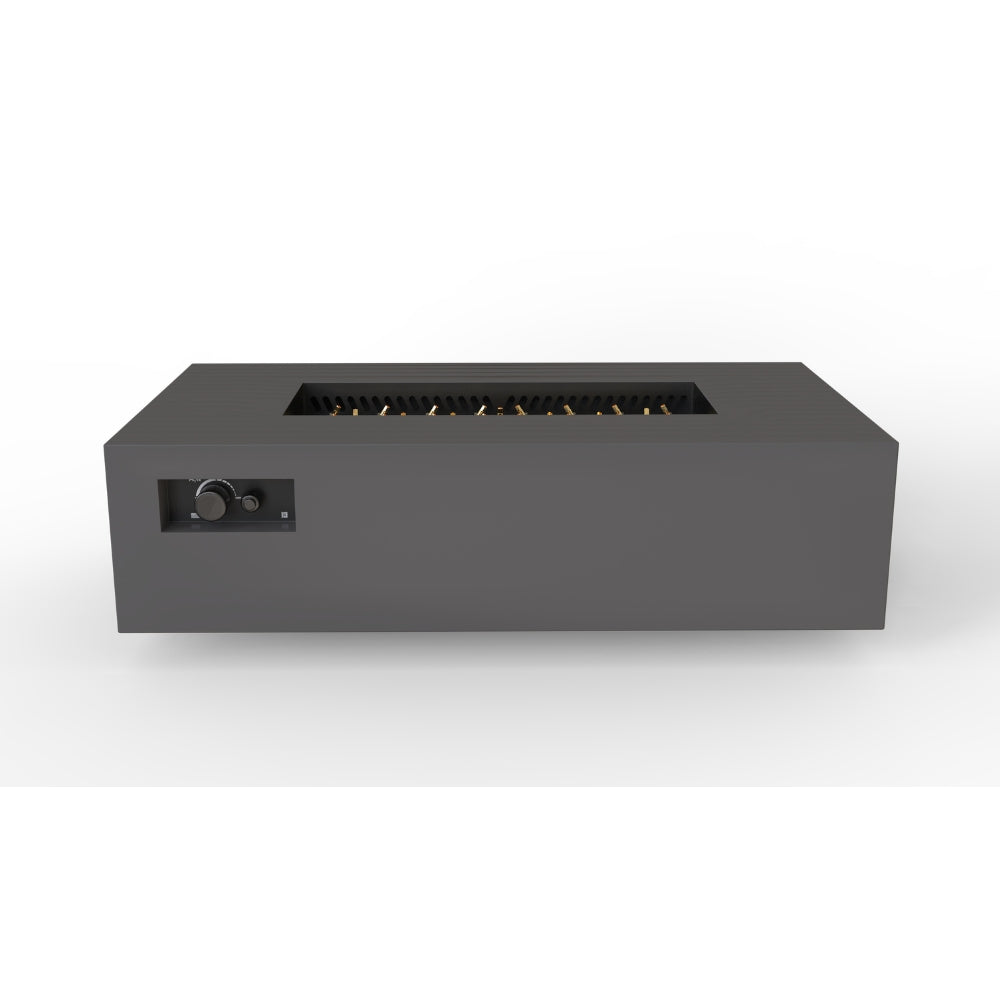 warming trends aon r60 rectangular fire pit table in charcoal