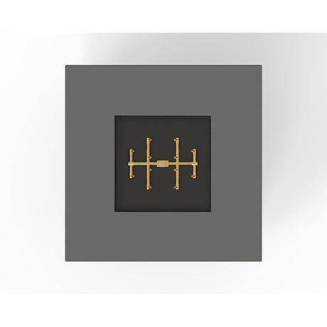 warming trends charcoal square fire pit, top view