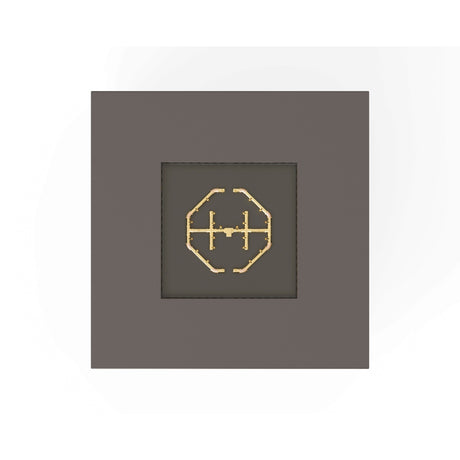 warming trends aon charcoal square fire table, top view