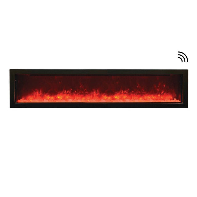 Amantii Panorama SLIM 72-Inch Built-in IndoorOutdoor Smart Electric Fireplace (BI-72-SLIM)