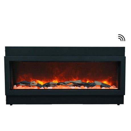 Amantii Panorama XT 72-Inch IndoorOutdoor Smart Electric Fireplace (BI-72-DEEP-XT)