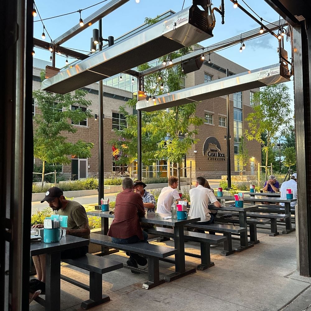 Calcana High Output Heaters in Restaurant Dining Area