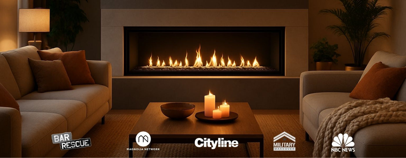 Modern chimney-free fireplaces