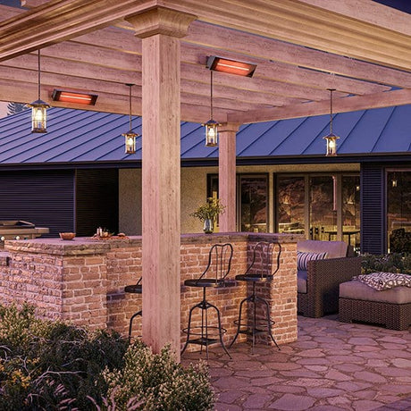 Dimplex DIR Series 36-Inch 1500W 120V Infrared Electric Heater on a pergola