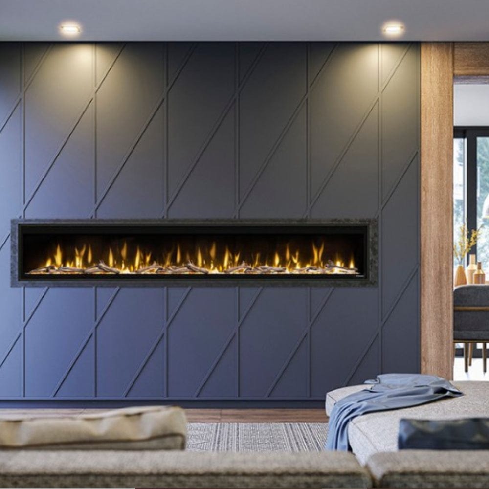Dimplex Ignite Evolve 100-Inch Built-In Linear Electric Fireplace in a contemporary space
