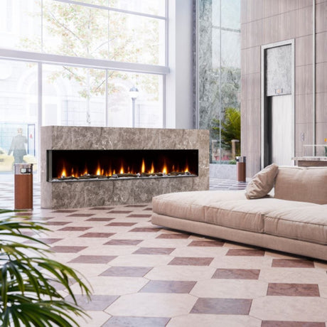 Dimplex Ignite XL Bold 88-Inch Electric Fireplace in a luxurious living space