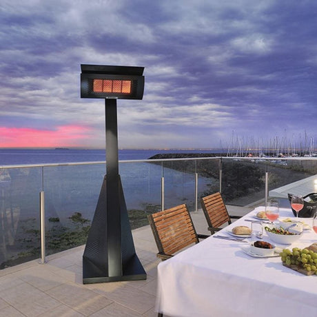 Dimplex Portable Outdoor Propane Infrared Patio Heater on a terrace