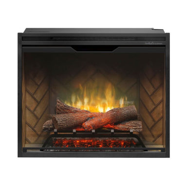 Dimplex Revillusion 30-Inch Built-in Electric Firebox with herringbone brick interior