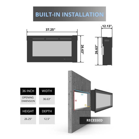 Dimplex Revillusion 36-Inch Firebox Specs