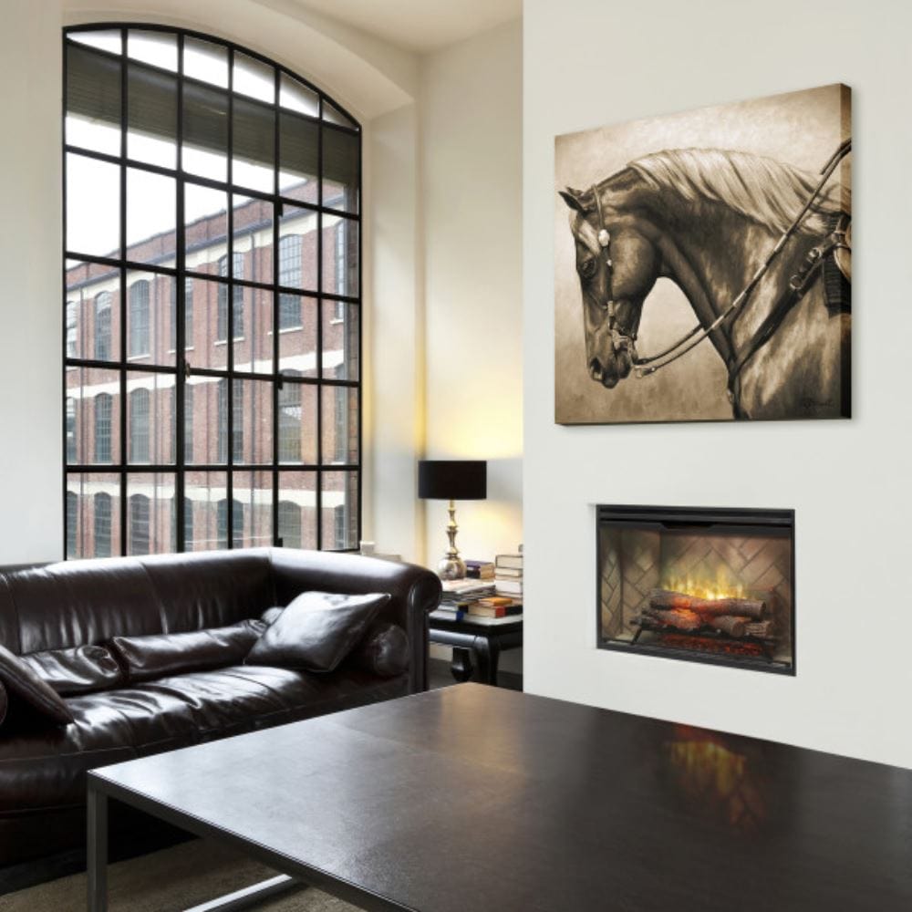 dimplex revillusion 36-inch built-in electric firebox in a modern living room
