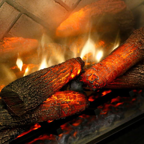 realistic hand painted glowing logs