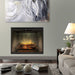 Dimplex Revillusion 42-Inch Built-in Electric Firebox with artwork above it