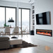 Dynasty Allegro 68" Smart Electric Fireplace installed in the minimalist living room