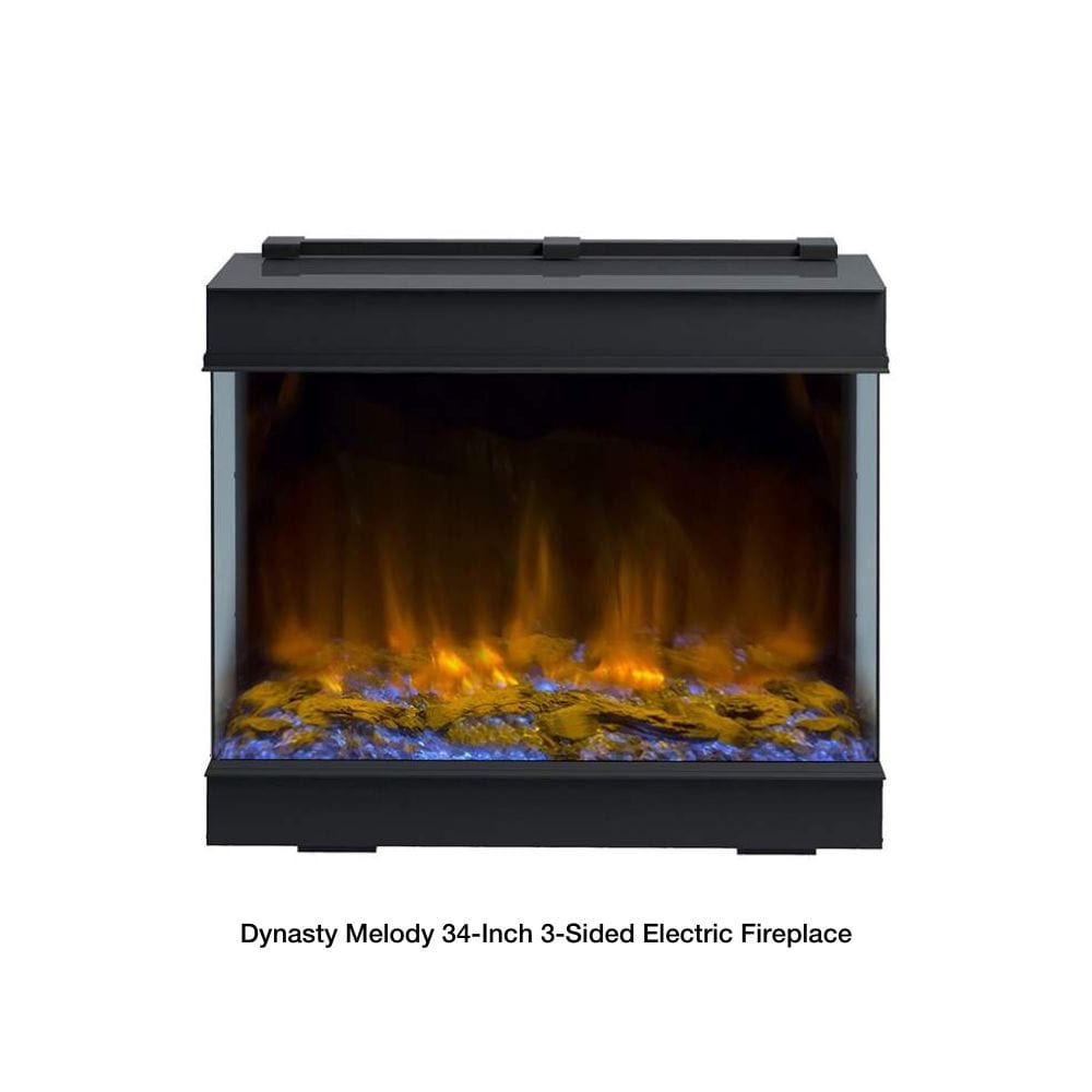 Dynasty Melody 34-Inch 3-Sided Smart Electric Fireplace DY-BTS34